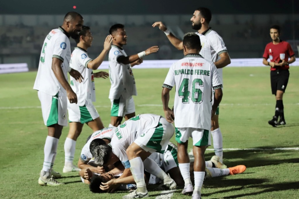 PSS Sleman sukses mencuri poin di Tangerang setelah mengalahkan Persita 3-2, Jumat (18/8).