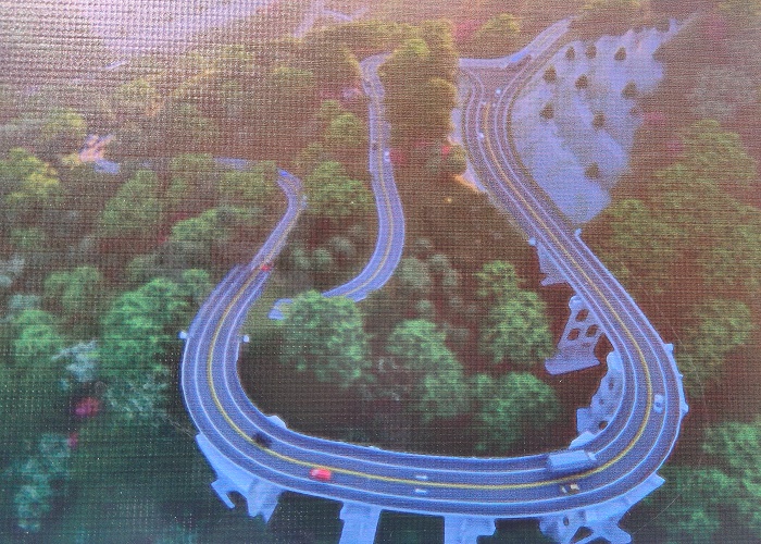 PEMBANGUNAN : Proyek pembangunan jalan baru Singaraja-Mengwitani pada titik 7D dan 7E di kawasan Desa Gitgit, Kecamatan Sukasada.
