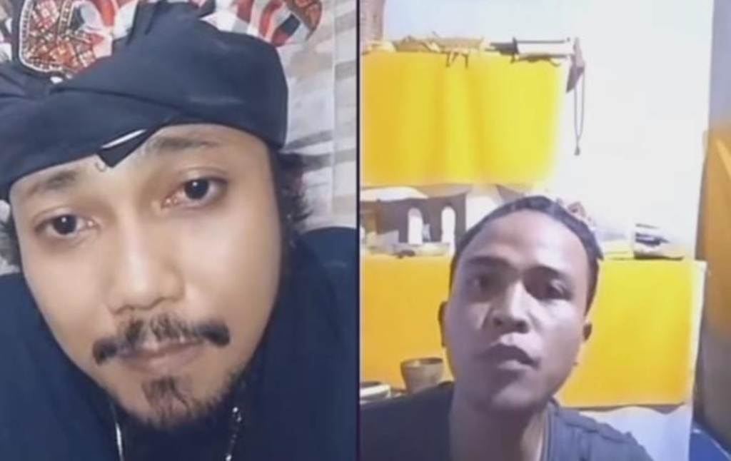 SALING TANTANG: Jro Jepang dan Jro Mangku Wayan Sumerta saling tantang di media sosial.