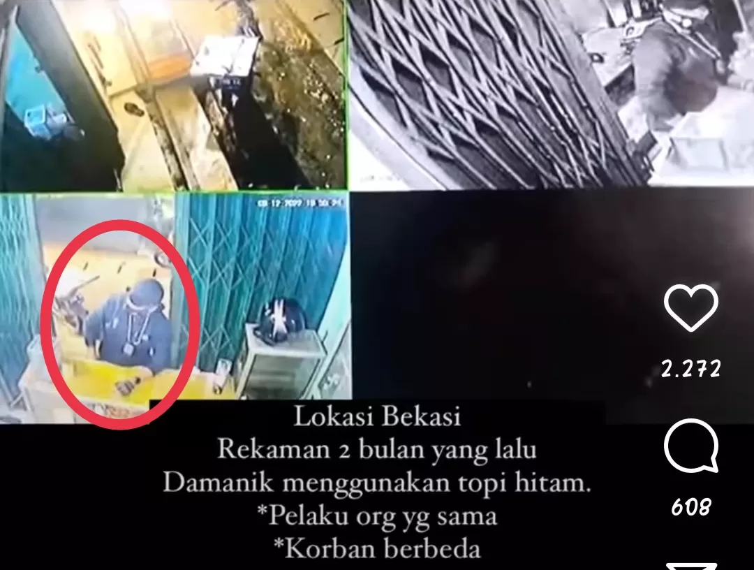 Unggahan video Mukhsin yang memperlihatkan terduga oknum Paspampres Riswandi Manik dkk melakukan penganiayaan pada pemilik toko di Bekasi.