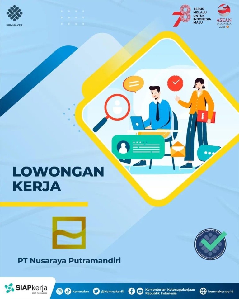 LOWONGAN: PT Nusaraya Putramandiri, sebuah perusahaan swasta nasional yang bergerak di bidang industri minyak pelumas, membuka lowongan kerja dan kesempatan berkarier sebagai programmer.