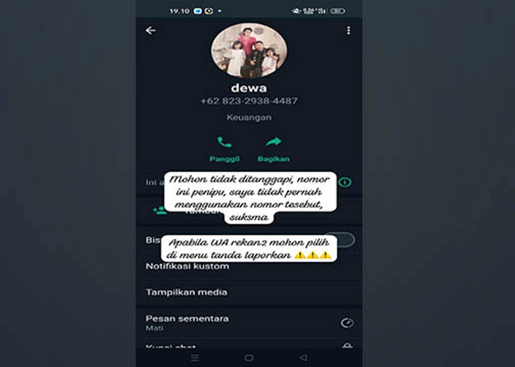 DICATUT: Nama dan Foto Kapolres Jembrana AKBP I Dewa Gde Juliana dicatut oknum tak bertanggung jawab.