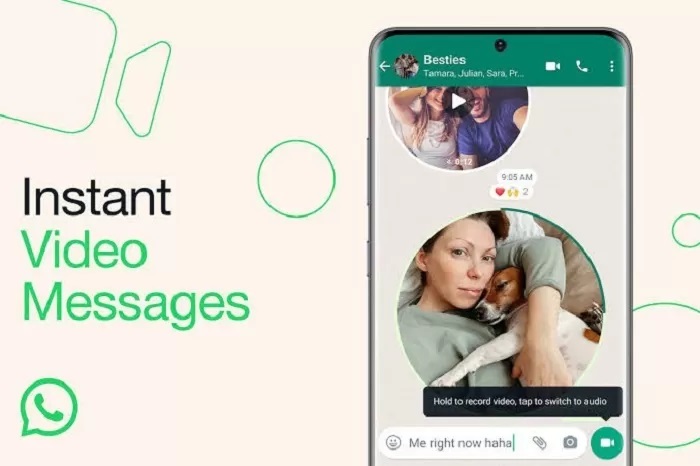 ILUSTRASI. Fitur instant video di WhatsApp.