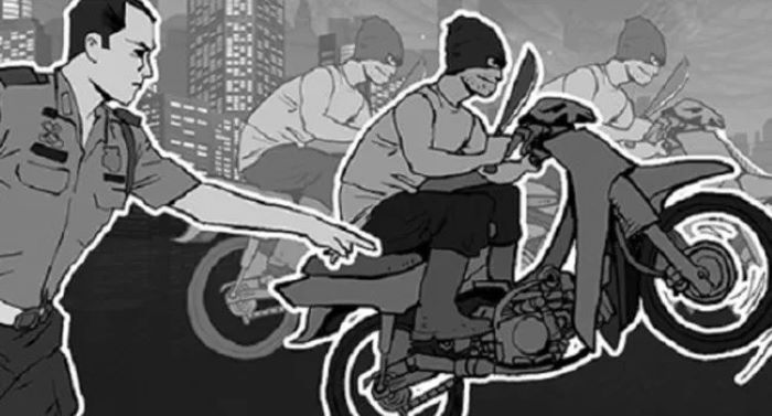 Ilustrasi pencurian sepeda motor (curanmor)