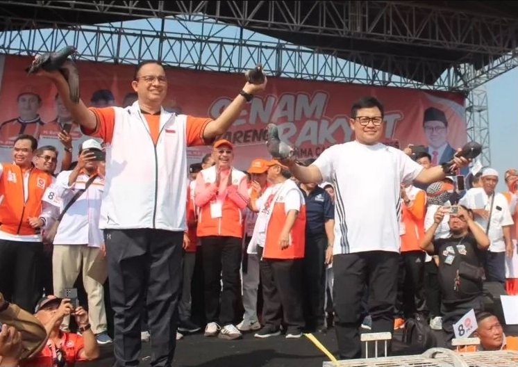 Anies Baswedan dan Muhaimin Iskandar saat berada di Bogor