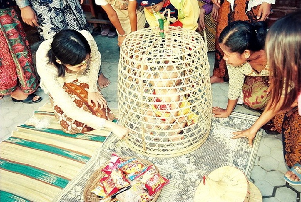NGELEPAS HAWON: Upacara Ngelepas Hawon adalah salah satu upacara penting bagi umat Hindu di Bali yang dilakukan untuk bayi berusia 12 hari.