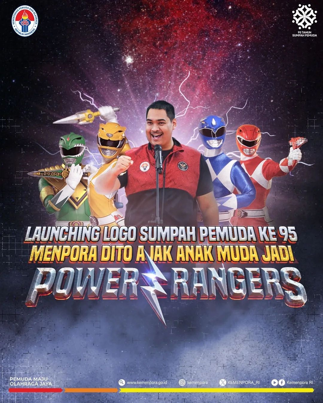 Launching logo Sumpah Pemuda ke-95 menerapkan filosopi Power Ranger