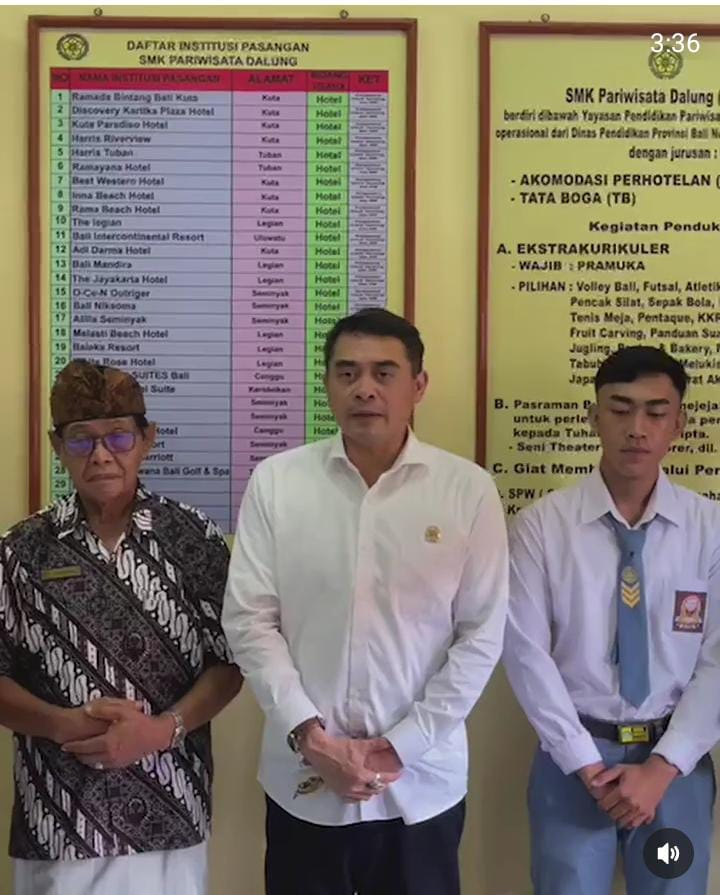 Arya Wedakarna temui pihak SMK Pariwisata Dalung