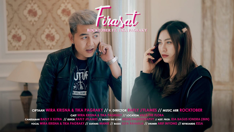 lirik lagu Firasat duet Rocktober dan Tika Pagraky
