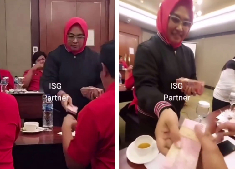 viral Wakil Bupati Blora bagi-bagi duit segepok