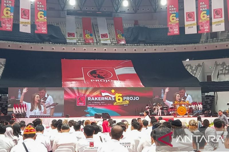 Rakernas VI Relawan Projo sore ini akan memutuskan sosok bacapres yang akan didukung pada Pemilu 2024.