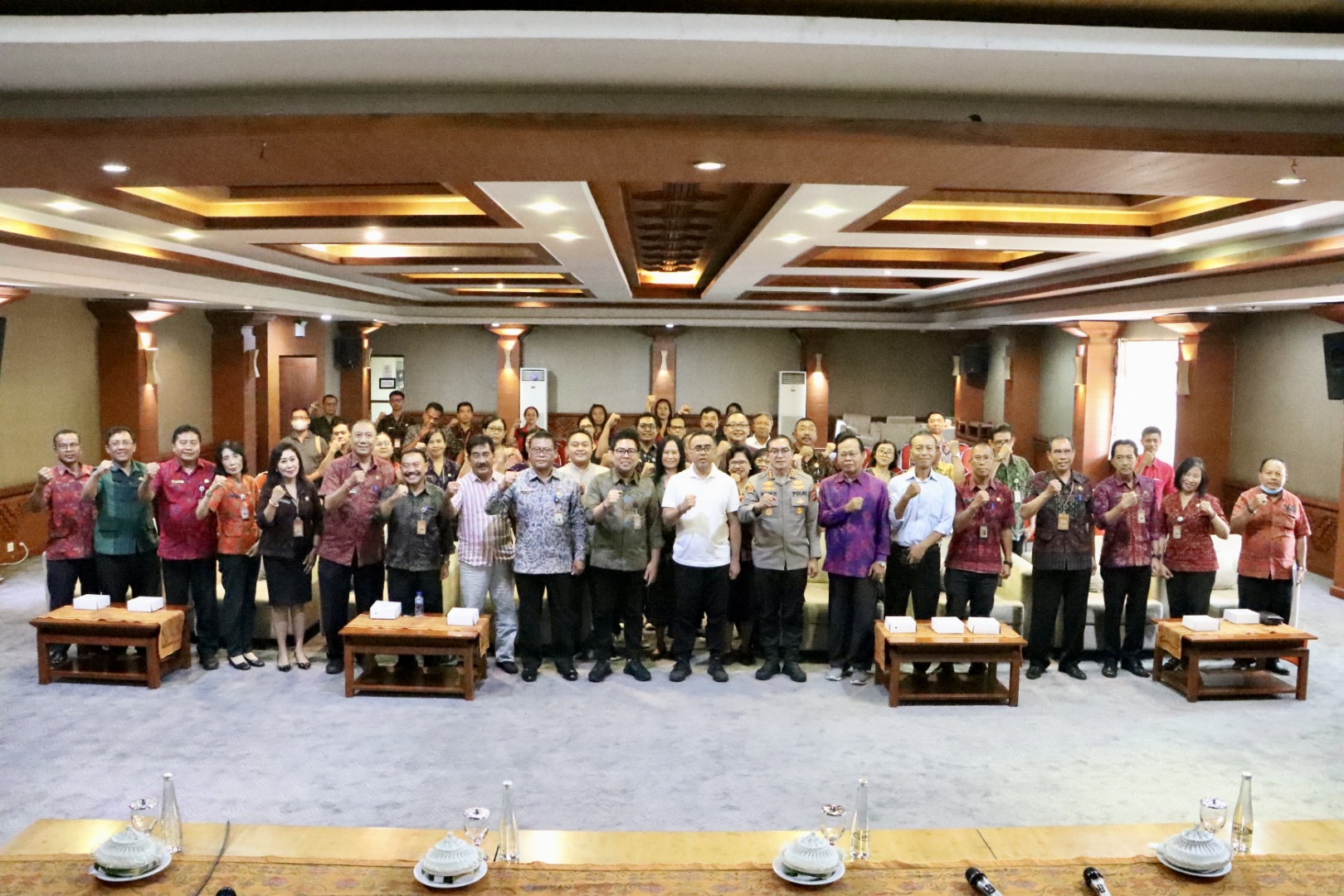 Wali Kota Denpasar IGN Jaya Negara saat membuka rapat kordinasi kenakalan remaja dan geng motor di Graha Sewakadarma Kota Denpasar, Jumat 13 Oktober 2023.