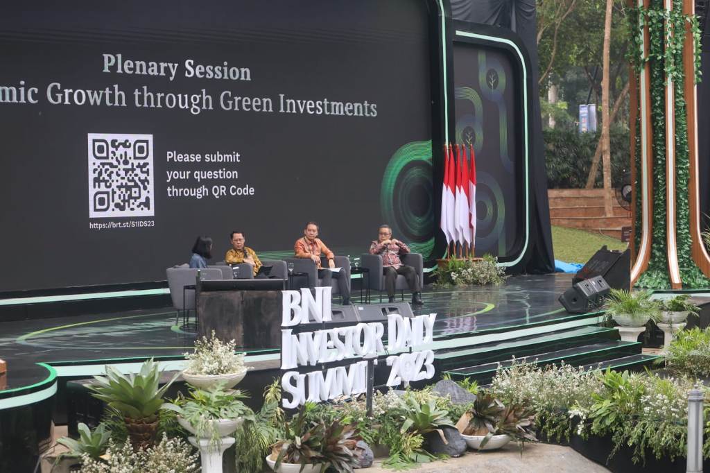 EKONOMI HIJAU: Melalui BNI Investor Daily Summit 2023, PT Bank Negara Indonesia (Persero) Tbk atau BNI mendukung upaya pemerintah menciptakan ekosistem ekonomi hijau Indonesia.