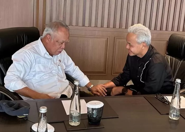 Pertemuan Ganjar Pranowo dan Basuki Hadimuljono viral di media sosial
