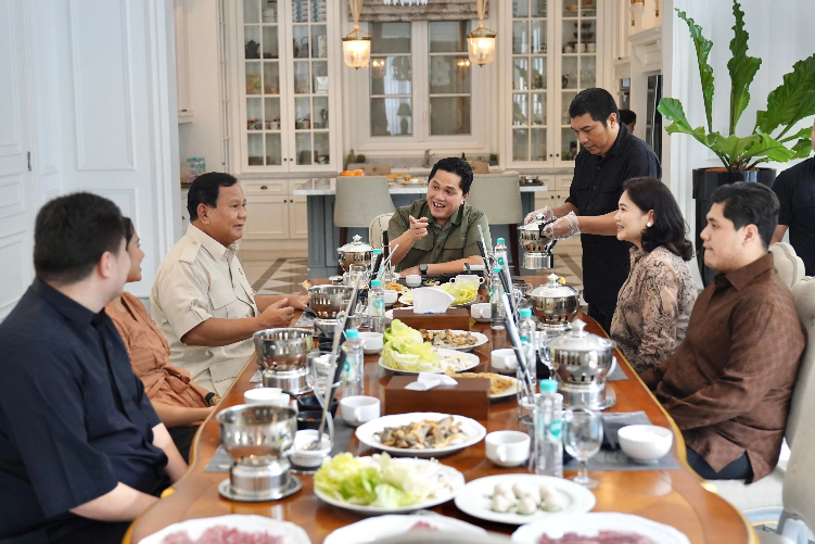 Erick Thohir dan Prabowo makan siang bersama