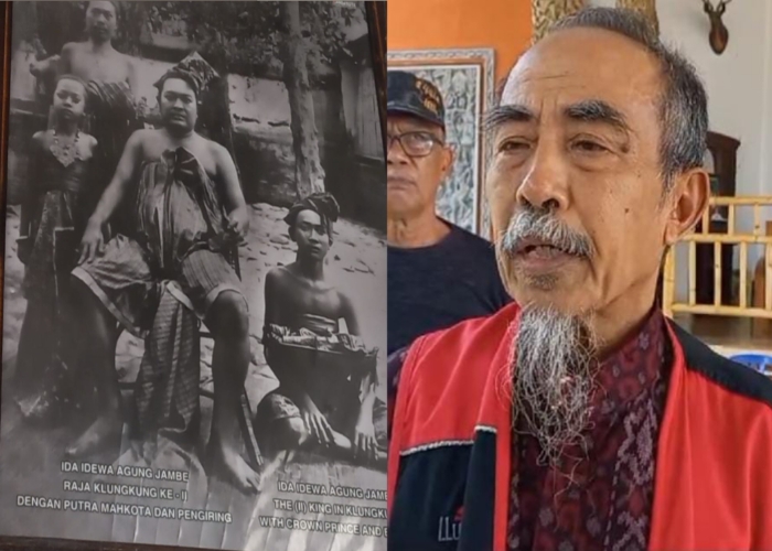 Ida Dewa Agung Jambe sebelum gugur (kiri) dan Panglingsir Puri Agung Klungkung, Ida Dalem Semaraputra (kanan).