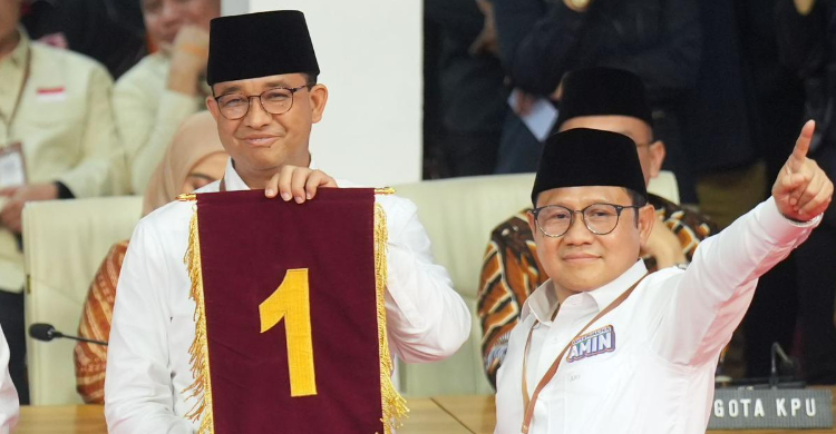 Pasangan Capres cawapres Anies Baswedan dan Cak Imin