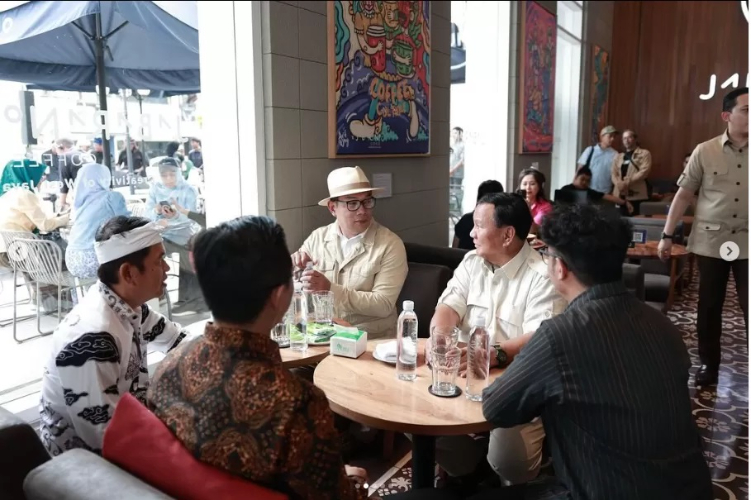 Pertemuan Ridwan Kamil dan Prabowo