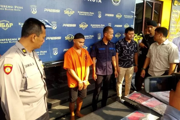 Suprio Handono (31) diamankan Polres Blitar
