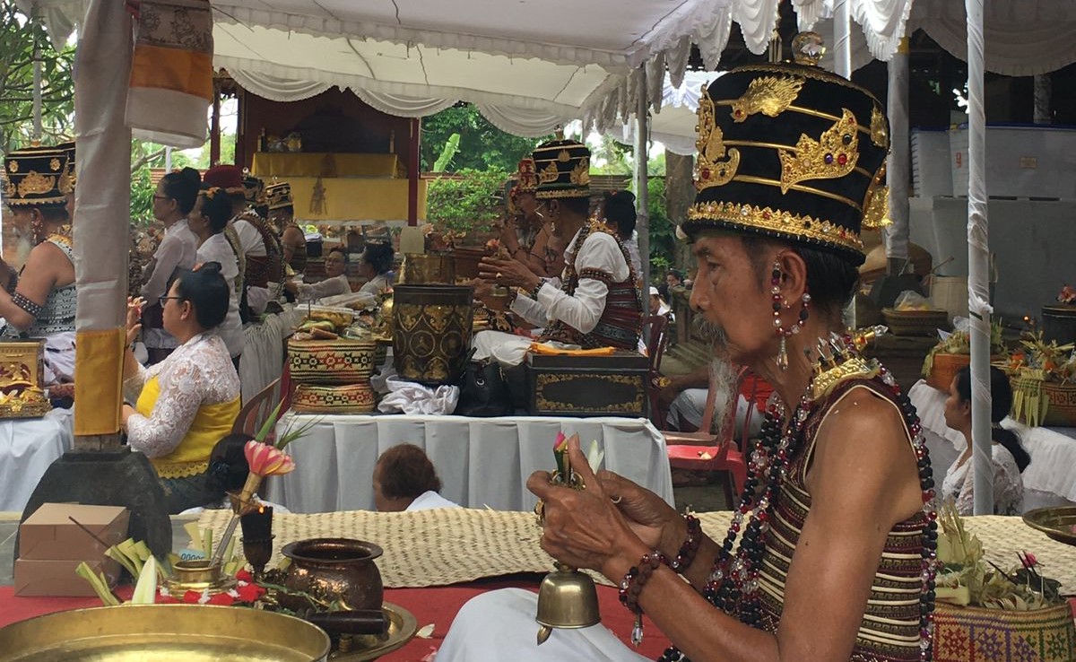 Puja Basmangkuram&nbsp; di Pura Tugu, Desa Tegal Tugu, Gianyar, Bali, oleh 79 Ida Pedanda Siwa-Budha&nbsp; se-Bali&nbsp; pada Minggu 26 November 2023.