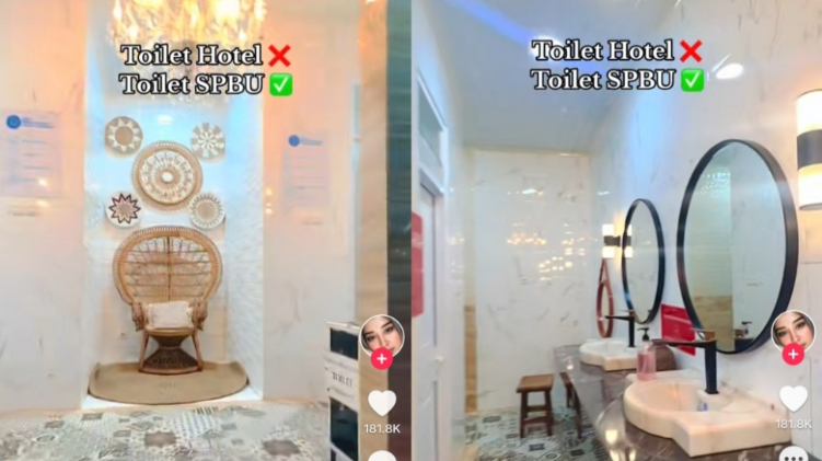 Penampakan toilet SPBU yang viral