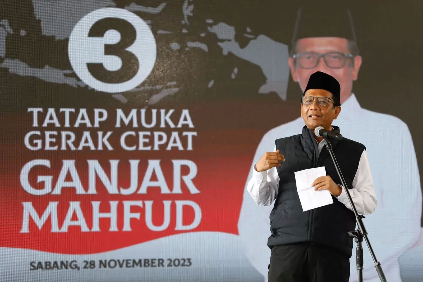 Mahfud MD kampanye perdana di Sabang Aceh, Selasa (28/11).