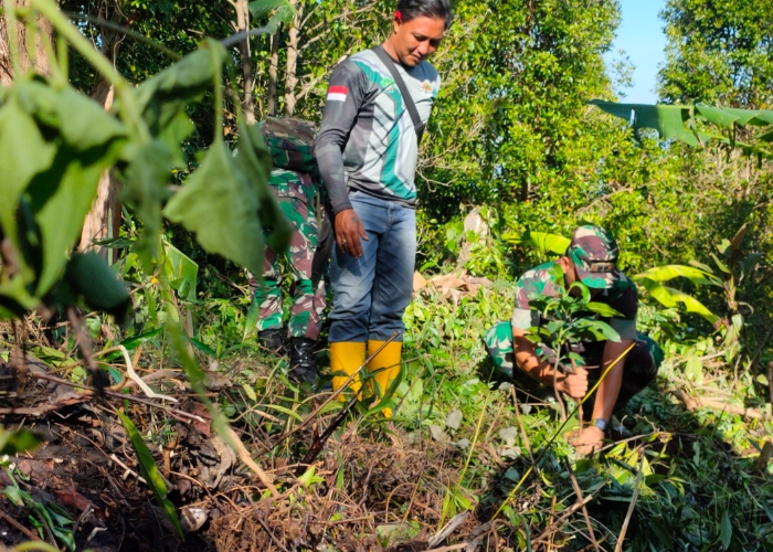 TANAM : Penanaman pohon di hutan desa Ambengan, Kecamatan Sukasada, Buleleng.