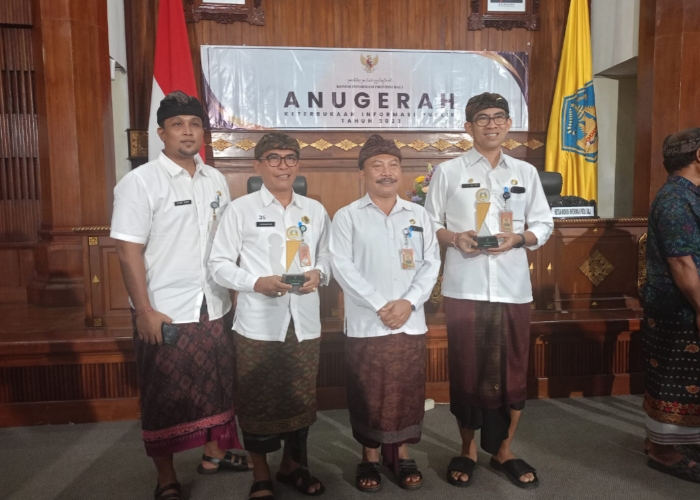 PENGHARGAAN: Pemkot Denpasar meraih 3 penghargaan Anugerah Keterbukaan Informasi Publik Tahun 2023.