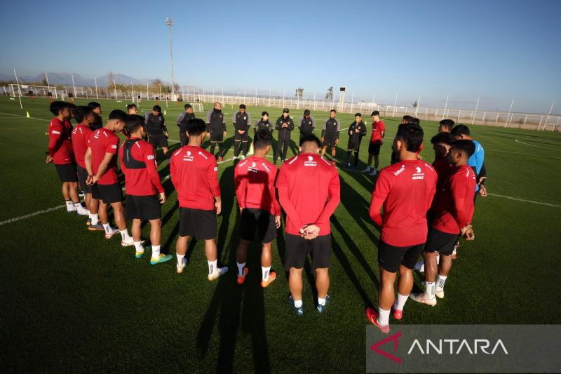 Timnas Indonesia ketika menjalani pemusatan latihan (TC) di Antalya, Turki untuk Piala Asia 2023 pada 12 Januari sampai 10 Februari 2024.