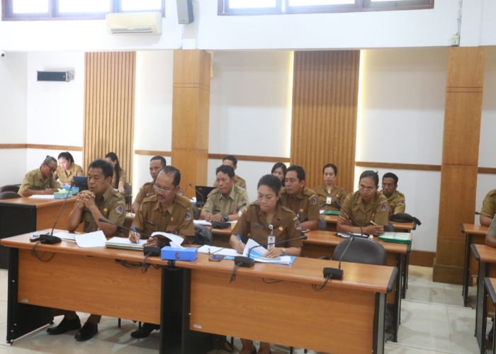 ASET : Rakor Komisi I DPRD Klungkung dengan BPKPD Klungkung dan OPD terkait membahas soal aset.