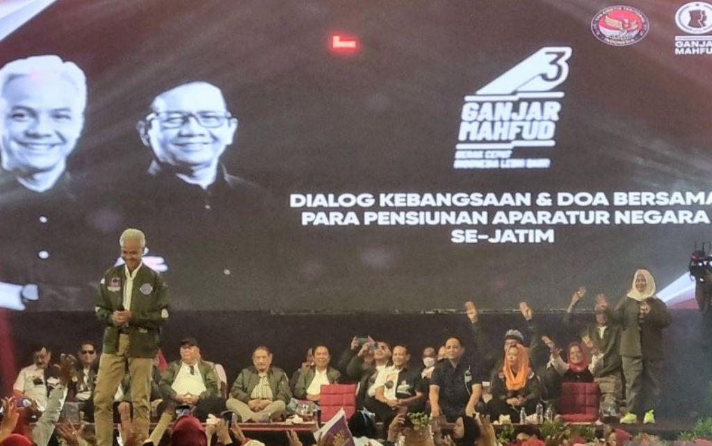 Calon Presiden nomor urut tiga Ganjar Pranowo menghadiri kegiatan