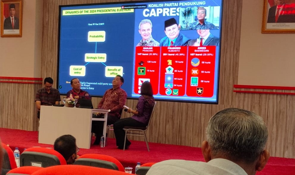 Komunikasi politik jadi fokus utama dalam talkshow yang digelar Kampus Pascasarjana, Program Ilmu Komunikasi Hindu, UHN IGB Sugriwa, di Gedung BMB Kantor Bupati Bangli, Sabtu, 14 Januari 2024.