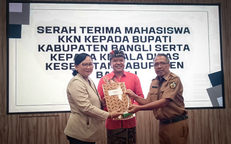 Bupati Bangli SN Sedana Arta  menerima peserta KKN Poltekkes Kemenkes Denpasar