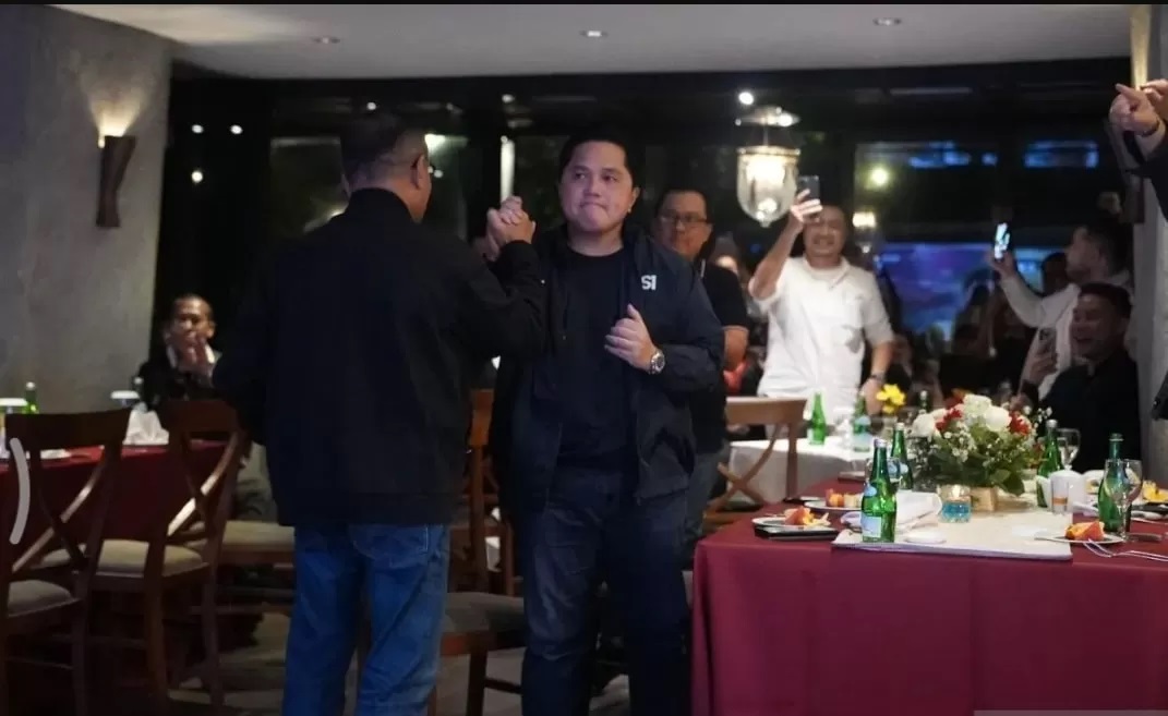 Erick Thohir apresiasi kemenangan Timnas Indonesia di Piala Asia dan janjikan bonus./ANTARA/HO-PSSI.