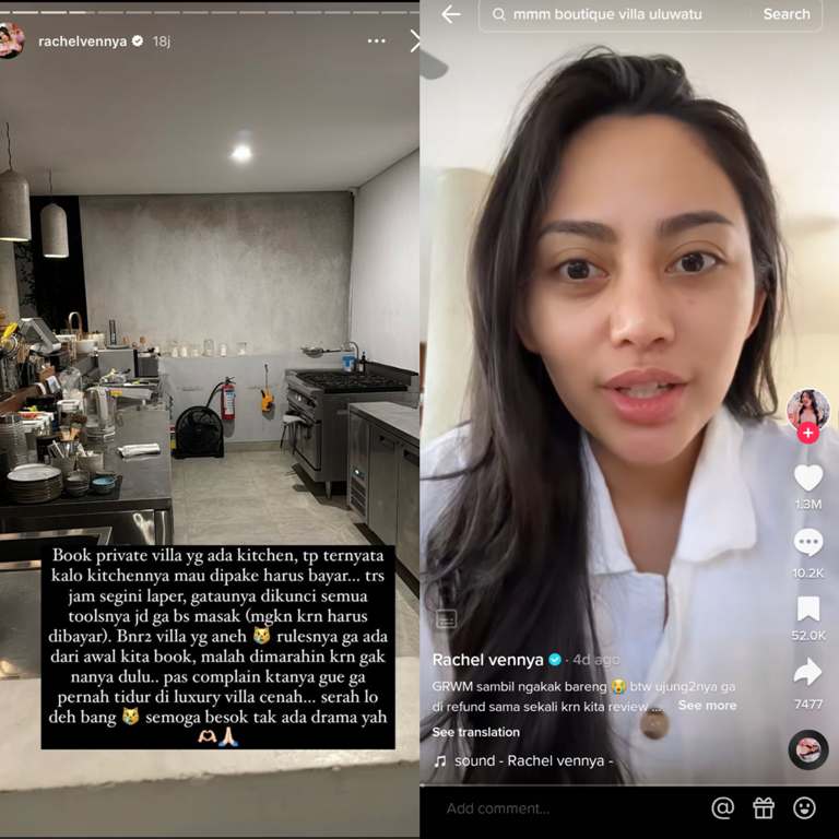 DIUSIR: Selebgram Rachel Vennya mengalami kejadian tak mengenakkan saat liburan di Bali. Dia diusir gara-gara mie instan.