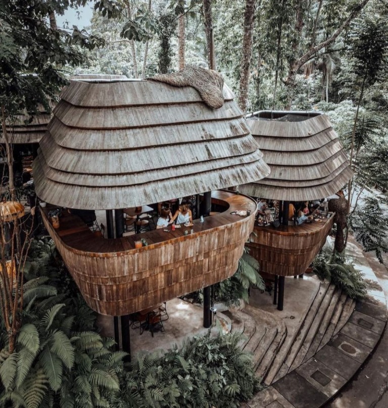 TEMPAT NONGKRONG: WYAH Art & Creative Space menjadi salah satu tempat nongkrong di kawasan Ubud yang mirip rumah pohon.