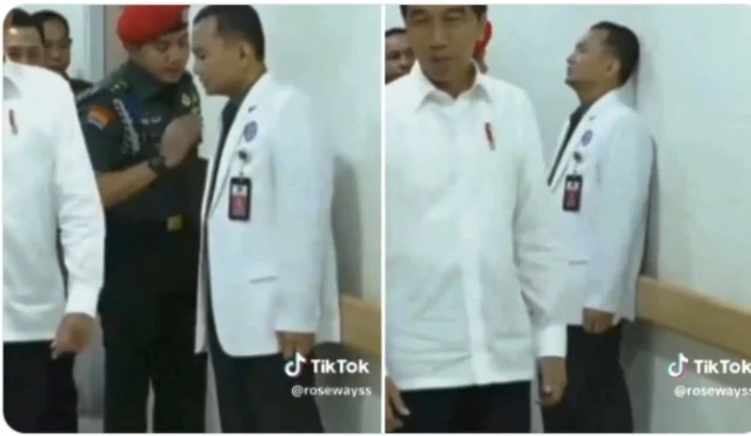 Mayor Teddy terlihat menegur seorang dokter saat Jokowi resmikan RS PPN