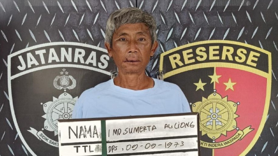 Pelaku jambret, Liong diamankan polisi usai beraksi merampas kalung lansia di Kota Denpasar saat Galungan, Rabu, 28 Februari 2024.
