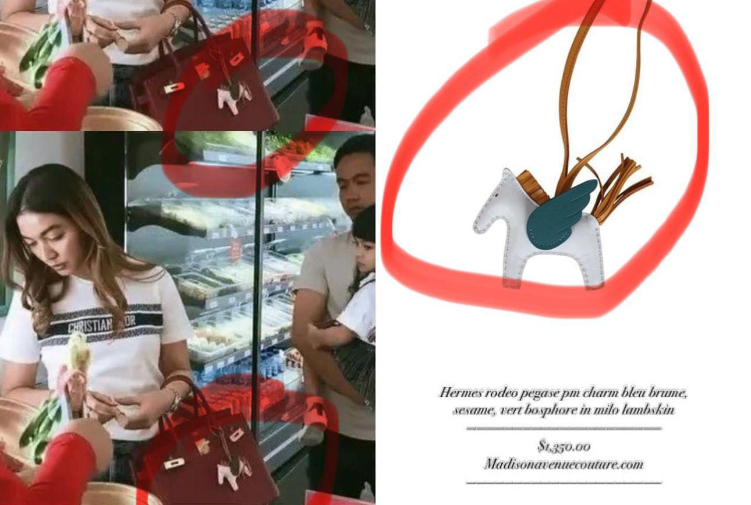 Sebuah akun menyoroti gantungan tas yang digunakan oleh Selvi Ananda