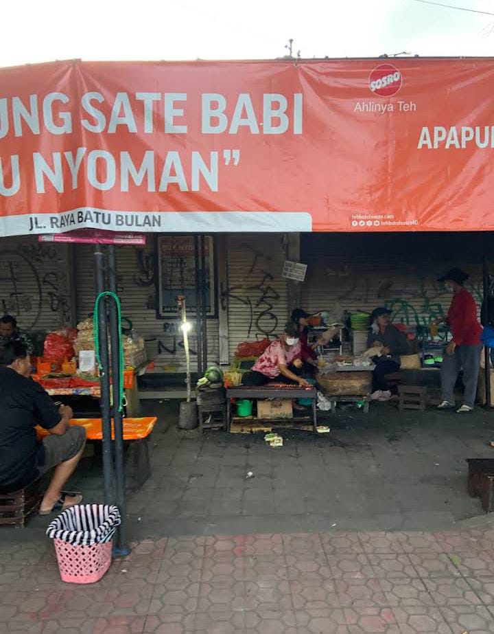 VIRAL: Sate babi Bu Nyoman di Batubulan, Gianyar, Bali merupakan salah satu destinasi kuliner yang lagi viral di media sosial.