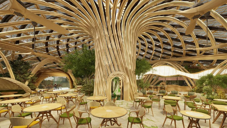 Luna Beach Club dilengkapi dengan desain unik amfiteater