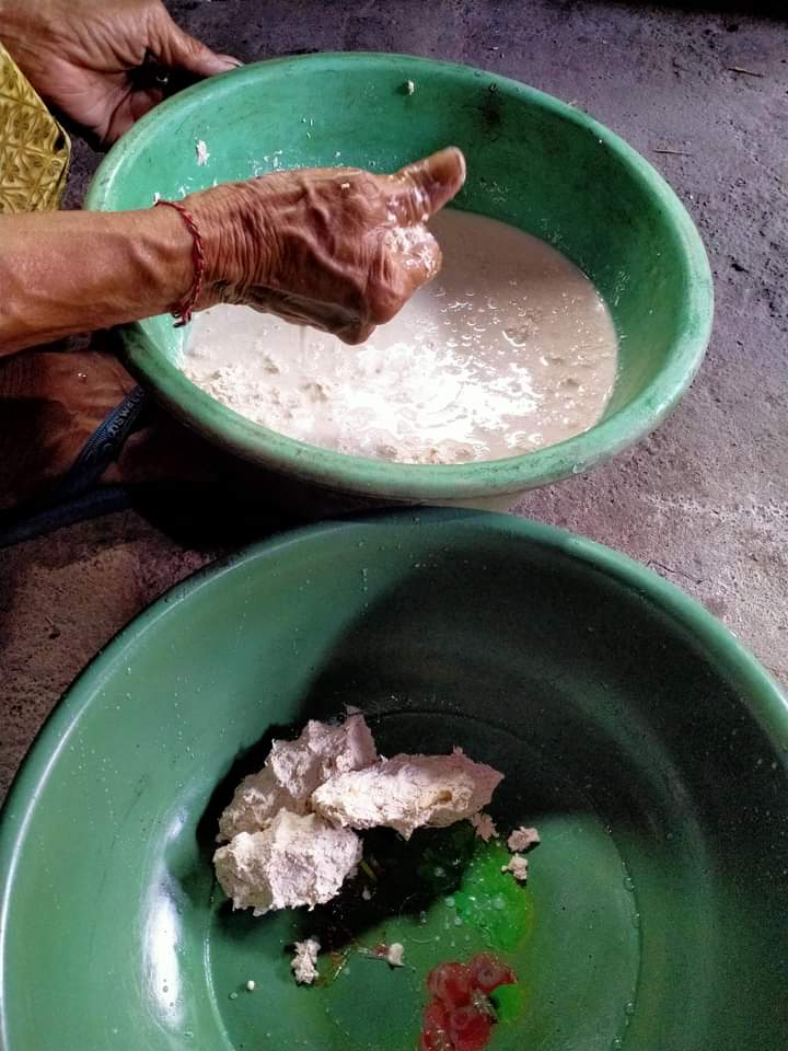 Proses pembuatan Penyon Bangsah