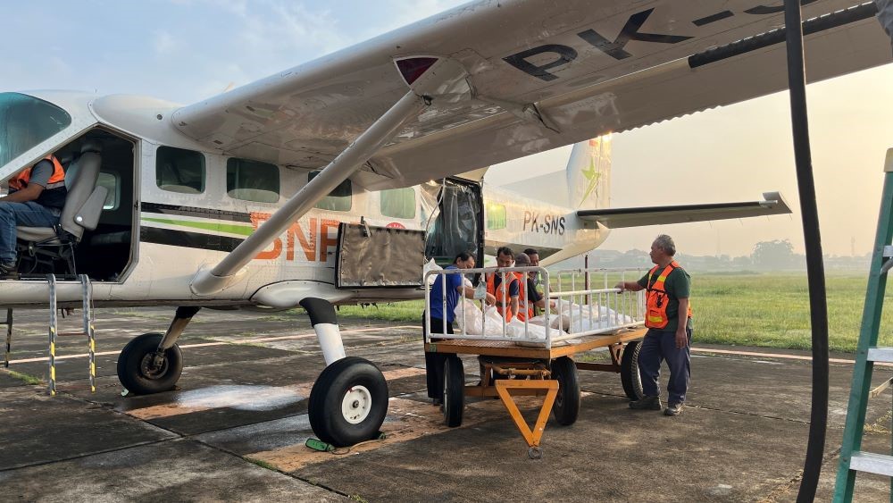 MODIFIKASI CUACA: Smart Aviation menyiapkan pesawat khusus untuk mendukung upaya penanggulangan bencana di Indonesia.