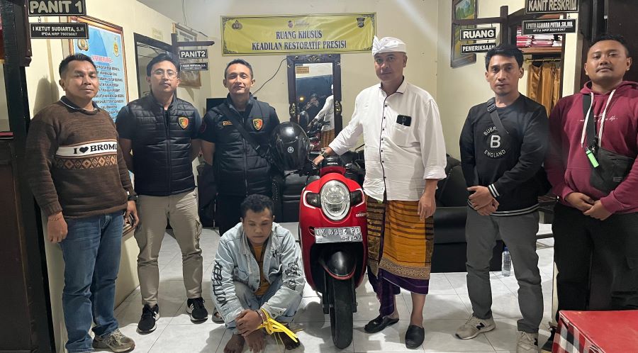 Pelaku pencurian sepeda motor diamankan Polsek Kintamani, Selasa, 26 Maret 2024.