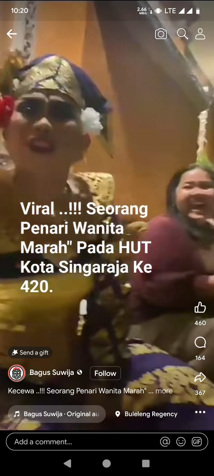 HUT SINGARAJA: Menanggapi wanita penari Bali dan klian sekee yang marah dan kecewa saat HUT Kota Singaraja, Kadisbud Kabupaten Buleleng angkat bicara