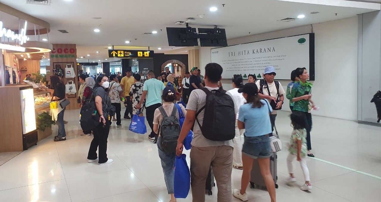 Situasi di Bandara Internasional I Gusti Ngurah Rai, Bali.
