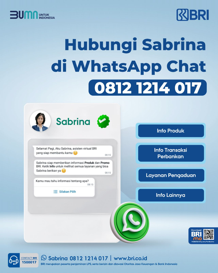 Asisten Virtual bernama &ldquo;Sabrina&rdquo; menyediakan layanan berbasis digital dengan beragam fitur