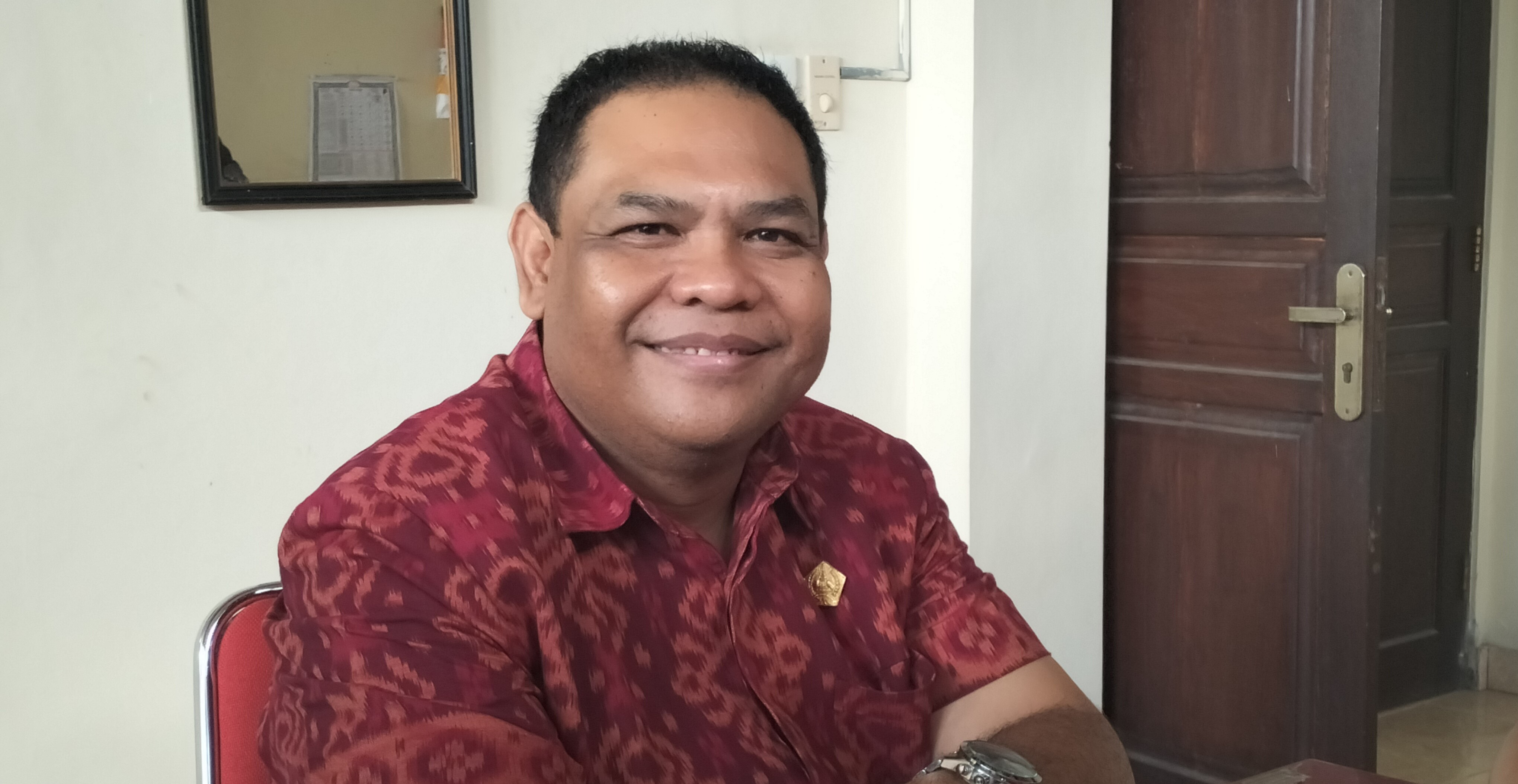 Sekretaris DPD II Partai Golkar Tabanan I Made Asta Darma bicara soal Pilkada Tabanan, Kamis, 18 April 2024.