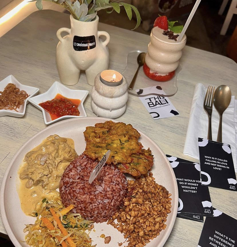 OPSI BARU: salah satu menu yang ditawarkan This is Bali di Jalan Gootama Ubud, ala hotel bintang lima.