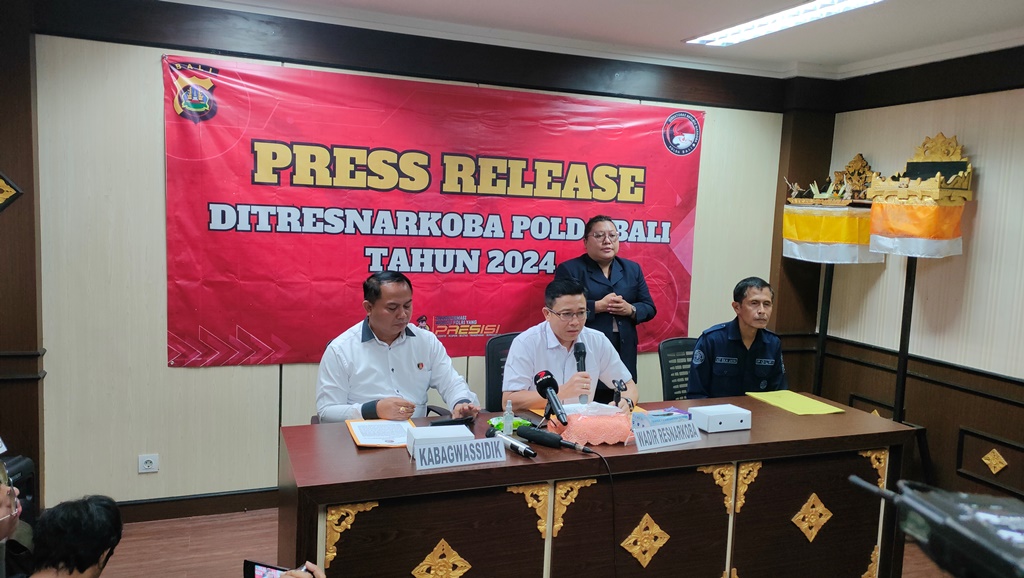 UNGKAP: Ditresnarkoba Polda Bali mengungkap kasus tindak pidana narkoba yang diduga dilakukan bule Australia berinisial TAS.
